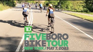 2023 TD Five Boro Bike Tour  4K [upl. by Prosser]