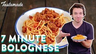 Delicious Bolognese In 7 Minutes  Frankie Celenza [upl. by Ahsilem]