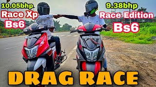 TVS Ntorq 125 Race XP Bs6 Vs 125 Race Edition Bs6  DRAG RACE⚡ [upl. by Earehs509]