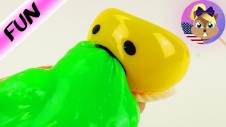 GUDETAMA Pukes Green Olchis Slime  How much slime can fit in GUDETAMA  Play with me [upl. by Hauger]