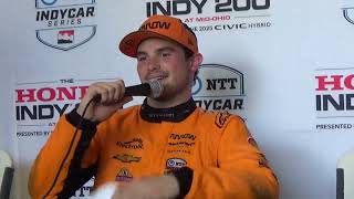 Pato OWard quotsuper stokedquot after earning first win in a while beating Palou at MidOhio [upl. by Gilly]