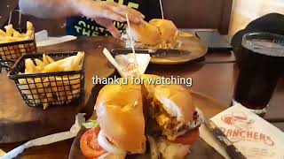 Ranchers saddar best burger chincken charcol pati street food rawalpindi saddarraja zohaib [upl. by Eedyaj642]