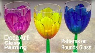 Tip for Painting on Glass  Patterns  DecoArt® [upl. by Boswell]