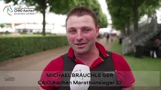 CAIO Aachen GER 2023  Marathonsieger Michael Brauchle GER [upl. by Yniar]