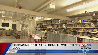 McLennan county sees decreasing sales for local firework stands [upl. by Lindblad]