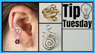 Easy Wire Ear Cuff  Tip Tuesday Tutorial [upl. by Canica]