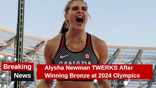 Alysha Newman TWERKS After Winning Bronze at 2024 Olympics [upl. by Ediva]