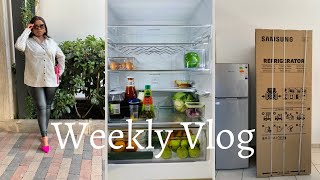 Buying a fridge replacing shower door and home accessories Mini Haul South African YouTuber [upl. by Enirrok]