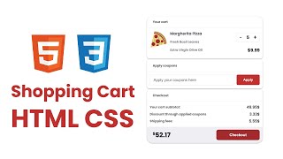 Shopping Cart HTML CSS [upl. by Limemann961]