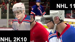 NHL 2K10 vs NHL 11 graphic comparison [upl. by Eusassilem]