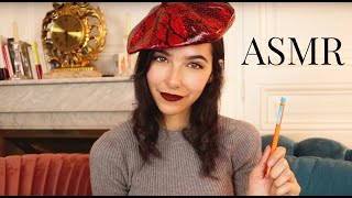 ASMR Drawing You French Artist Face tracing Personal Attention [upl. by Miko]