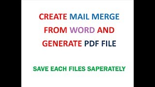 Mail Merge App Word to PDF [upl. by Goulet327]