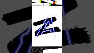 Neon A easy letter drawing ideas for kids acrylic kids kidsart neon alphabet [upl. by Liggitt519]