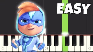 Action Pack Theme Song  EASY Piano Tutorial [upl. by Eisned]