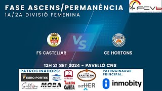 Fase ascenspermanència 1a div2a div infantil femení FS Castellar  CE Hortons [upl. by Anod]