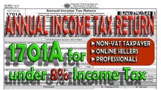 1701A for NONVAT TAXPAYER under 8 Income Tax Rate [upl. by Devi]