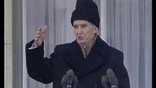 Discurs complet Ceausescu 21 decembrie 1989 Murim mai bine in lupta cu glorie deplina decat sclavi [upl. by Nnyluqcaj974]