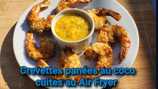 Crevettes panées au coco cuites au Air Fryer [upl. by Sillad957]