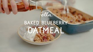 Baked Banana amp Blueberry Oatmeal  Deliciously Ella  Vegan [upl. by Varian]