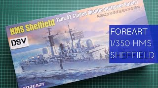 Foreart 1350 HMS Sheffield Type 42 Guided Missile Destroyer Batch I 3001 Review [upl. by Oinotla]