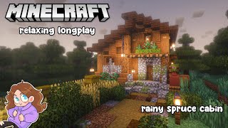 Minecraft Relaxing Longplay  Building a Cozy Spruce Starter Cabin No Commentary 120 [upl. by Nalak846]