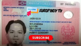 KARTA POBYTU  TEMPORARY RESIDENCE CARD RENEWAL  EUROPINOY TV [upl. by Lehcer255]