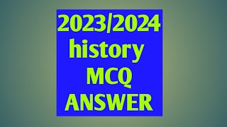 20232024 ol history MCQ answer [upl. by Suriaj]