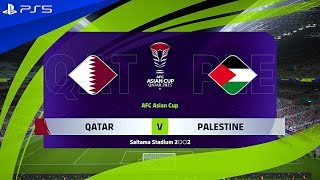 eFootball 2024  Qatar vs Palestine  AFC Asian Cup 2023 Round Of 16 Match  PS5™ 4K60 [upl. by Adrahc694]