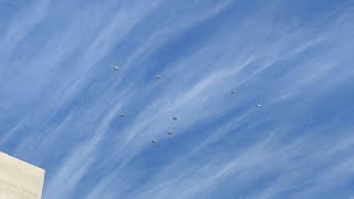 Parachutage de colis daide humanitaire dans la ville de Gaza  AFP Images [upl. by Eerak877]