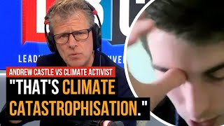 Ecoactivist near tears in climate change debate with Andrew Castle  LBC [upl. by Janifer]