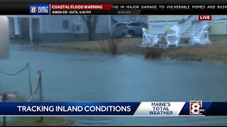 Old Orchard Beach Rain comes in sideways as flooded roads continue [upl. by Gottwald]