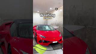 Washing my Dream Car lamborghinihuracan evospyder shortsvideo shortvideo shorts short [upl. by Illak]