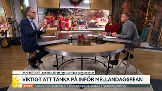 Viktigt att tänka på inför mellandagsrean ”Lite lurigt”  Nyhetsmorgon  TV4 amp TV4 Play [upl. by Denbrook348]