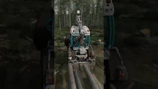 WINCHING LOGS TROUGH MUDDY FOREST with PM2385  Farming Simulator 22 shorts farmingsimulator [upl. by Eenafets]