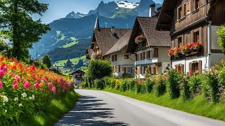 🇨🇭Driving in Switzerland  Swiss Village Lungern  Spectacular View [upl. by Julienne592]