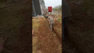 Excavation for sewerage pipe fyp foryoupage funny freefire foryou construction funnyvideo [upl. by Spiegelman260]