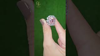 💎💖Radiant Cut Gemstone Halo Engagement Ring💍✨radiantcut gemstone explorepage reel [upl. by Nelleoj426]