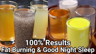 7 Drinks for Fat burn Weight loss amp Better sleep at Night  Stress Relieve Natural Homemade Drinks [upl. by Mylo]