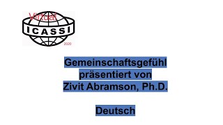 Deutsch Dr Zivit Abramson über Gemeinschaftsgefühl [upl. by Anaerda]