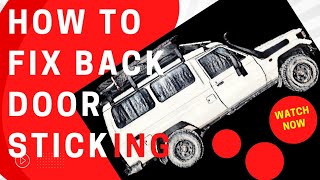 How to fix troopy barn door NOT a well known adjustment to stop it sticking [upl. by Whittaker727]