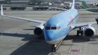 Tuifly Boeing B737800 from Gran Canaria to Frankfurt Airport [upl. by Nodyl457]