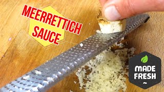 Meerrettichsoße aus frischen Meerrettich selber machen  lecker einfach frisch und schnell [upl. by Anirbaz]