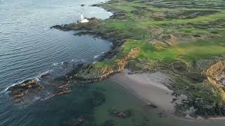 Turnberry Lighthouse Turnberry Ailsa golf course The Ailsa Craig and The Isle of Arran [upl. by Nerrad41]