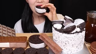 ASMR MUKBANG THE BEST OREO ICE CREAM CAKE amp Chocolate Desserts [upl. by Quiteria]