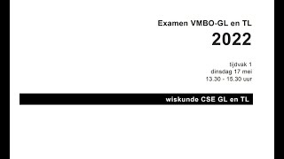 Wiskunde Examen Vmbo GLTL 2022 Tijdvak 1 Opg 01 tm 04 [upl. by Otti]