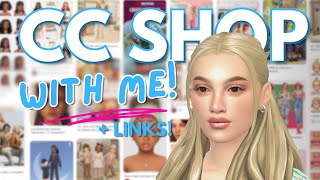 CC SHOP WITH ME  links  The Sims 4 CAS Custom Content Shopping [upl. by Dulla778]