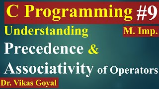 9 Precedence and Associativity of Operators in C Language with Notes  C Programming  C Language [upl. by Dranyl]