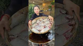 Cooking deep fried fish recipe and eat cooking food delicious cookrecipe [upl. by Wivinia]