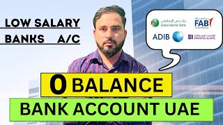 Best zero balance bank account in uaeTop 4 low salary banks in dubai [upl. by Ezalb]