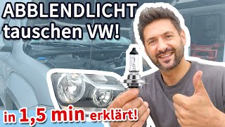 Golf 6 Abblendlicht wechseln links  HD Anleitung [upl. by Neeloj]